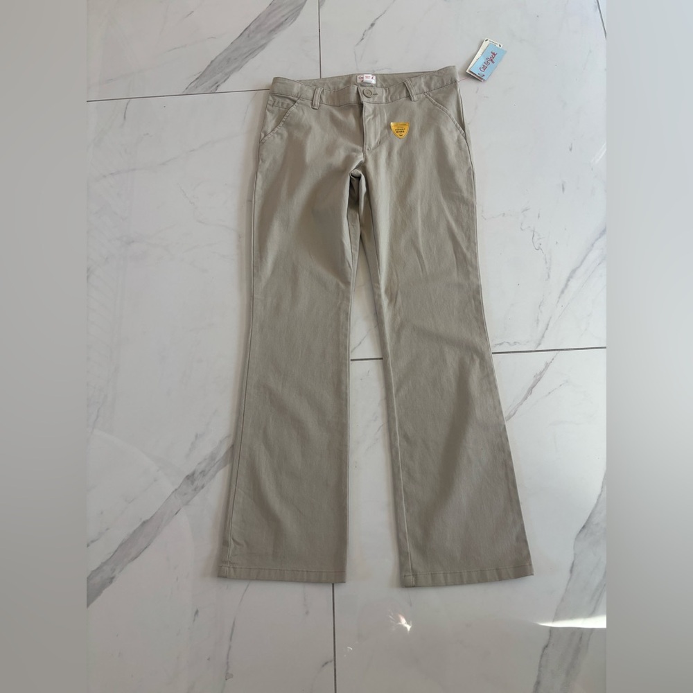 Cat & Jack Women's Beige Flare Pants - Picture 2 of 9